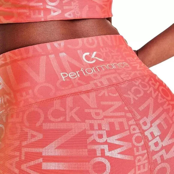 Calvin Klein Performance Women's Printed Bike Shorts Pink Size XXL - Picture 4 of 4